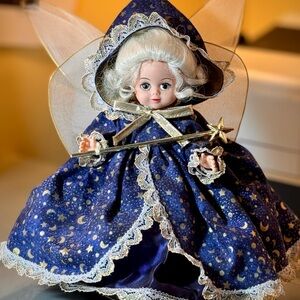 Madame Alexander Fairy Godmother Doll with Gold Accents and wand
